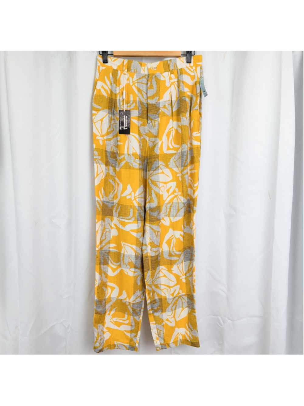 Vintage Deadstock Massimo Italian Made High Waisted Plaid Pants